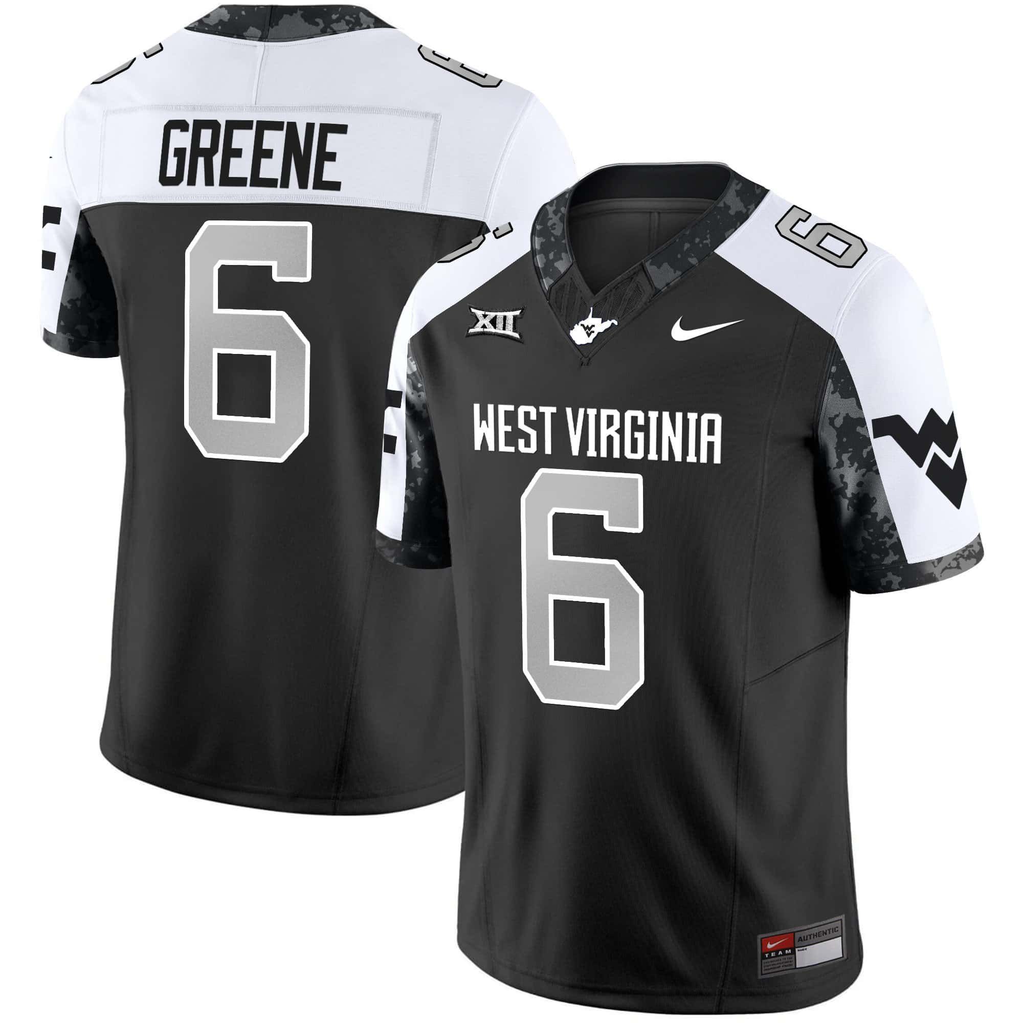 Men West Virginia Mountaineers #6 Greene Black 2024 Nike Vapor Limited NCAA Jersey style 1->indianapolis colts->NFL Jersey